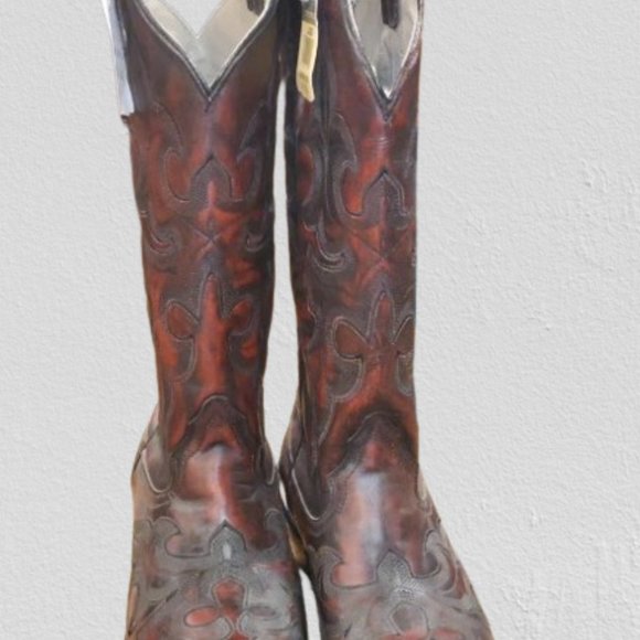 Roper Red All Over Embroidery Western Boots 4226 NWOB Boutique - Picture 8 of 14